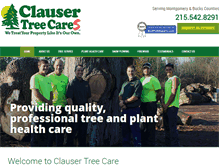 Tablet Screenshot of clausertreeservice.com